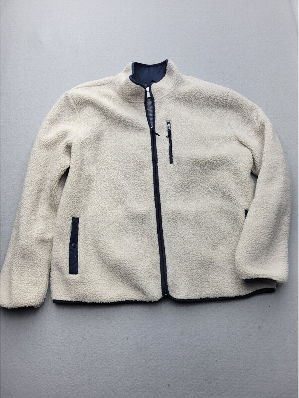 Goodfellow & Co Women's Jacket XXL White Zipped Pockets Solid Zip Indonesia